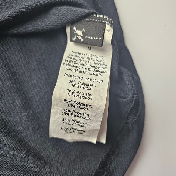 Oakley Hydrolix Mens Graphic T-Shirt Black Short Sleeve Regular Fit Medium - Picture 4 of 7